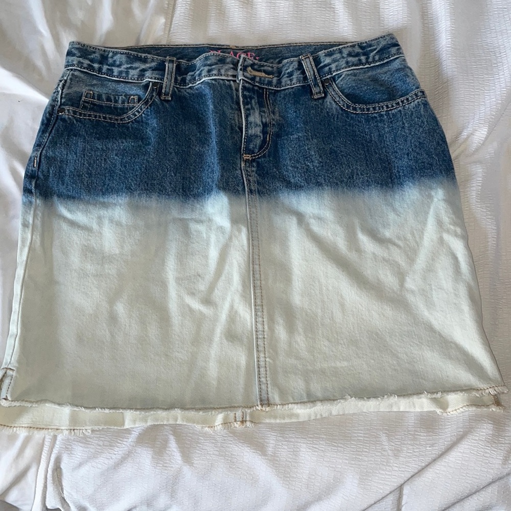 Two Tone Denim Skirt